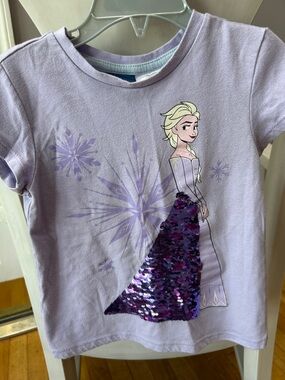 Disney Lavender Elsa Sequin Dress Tee